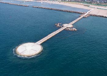 Pier at Niigata west coast